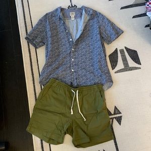 Mens LL Bean collared shirt